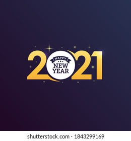 Happy New Year 2021 vector illustration for banner, flyer and greeting card