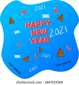 happy new year 2021 vector illustration