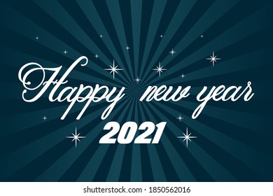 Feliz Año Nuevo 2021. Ilustración vectorial