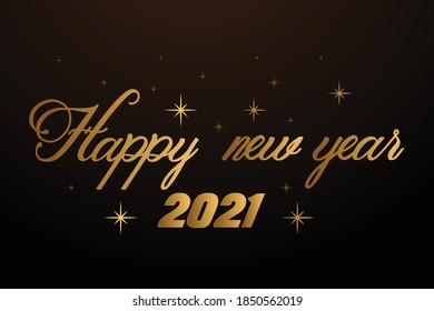Happy New Year 2021. Vector Illustration