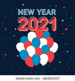 Happy New Year 2021 vector design