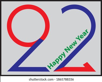 diseño gráfico de arte vectorial feliz año 2021 