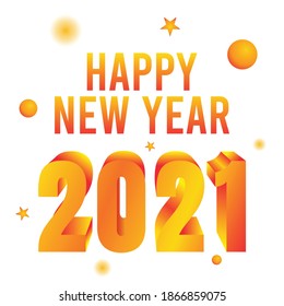 Schöne Neujahrs-Vektorgrafik 2021. Geeignet für Grußkartenposter und Banner.	