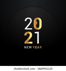 Happy New Year 2021 Vectordesign Illustration für Banner und Hintergrund