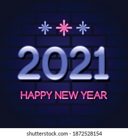 Schöne Neujahrs-Vektorgrafik 2021. Geeignet für Grußkartenposter und Banner