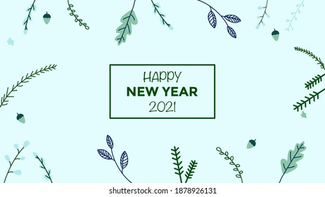 Happy new year 2021 vector background