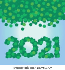 feliz año nuevo 2021, ilustración vectorial
