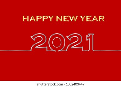 Happy New year 2021 vector poster