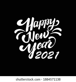 Feliz año nuevo 2021 plantilla vectorial. Diseño para banner, tarjetas de felicitación o impresión.	