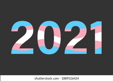 Happy new year 2021. Vector illustration.