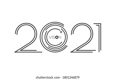 Happy new year 2021 Vision. 2021 vision. Happy new year 2021