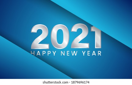 Happy New Year 2021 winter holiday background. New year symbol vector illustration. Creative Design Template vector.