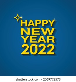 Happy new year 2022, 3d lettering style design