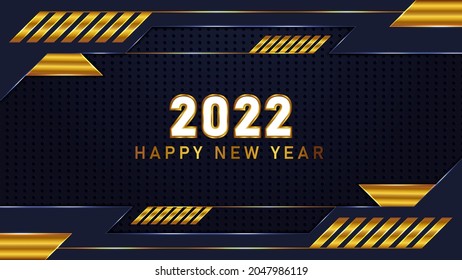 Happy new year 2022 abstract modern creative luxurious colorful background design