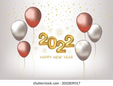happy new year 2022 art vector background 