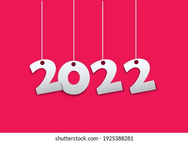  Happy new year 2022 background. Holiday greeting card design. Vector illustration for the design of New Year cards and posters