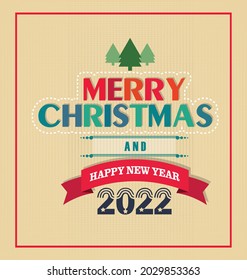 Feliz año nuevo 2022. Números brillantes dorados con confeti y cintas sobre fondo negro. Diseño de tarjetas de felicitación de vacaciones.