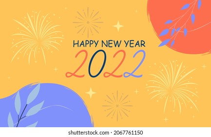 Happy new year 2022 background vector