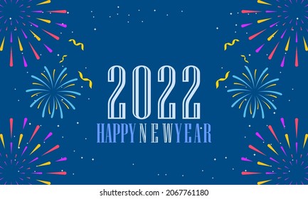Happy new year 2022 background vector