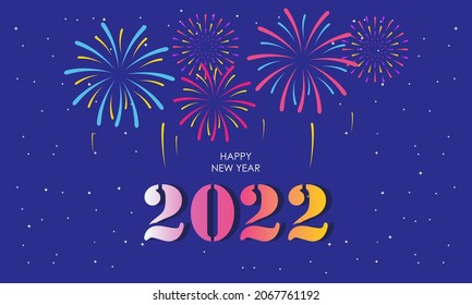 Happy new year 2022 background vector