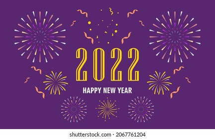 Happy new year 2022 background vector