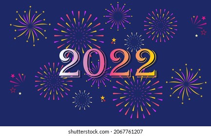 Happy new year 2022 background vector