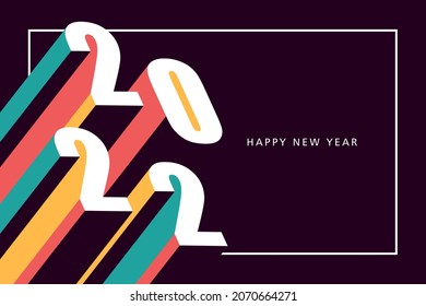Happy New Year 2022 background with creative typography