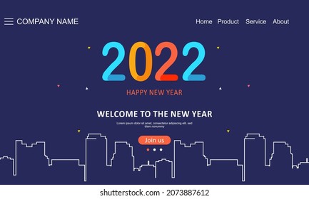 Happy new year 2022 background vector