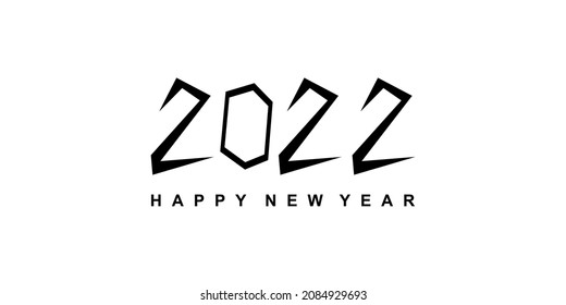 Happy New Year 2022 Background Template. Vector Illustration. 2022 Background Poster or Banner Design. Modern Happy New Year Background