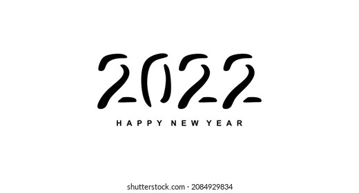 Happy New Year 2022 Background Template. Vector Illustration. 2022 Background Poster or Banner Design. Modern Happy New Year Background
