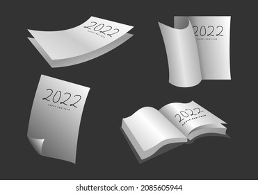 Happy New Year 2022 Background Template. Vector Illustration. 2022 Background Poster or Banner Design. Modern Happy New Year Background