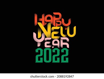 Happy New Year 2022 Background, colour Numbers
