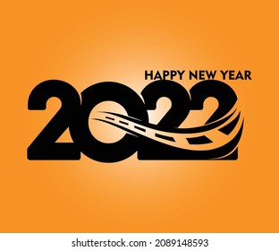 Happy new year 2022 background illustration