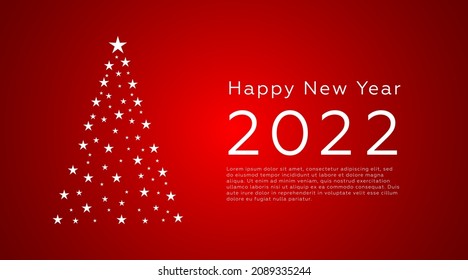 Happy new year 2022 banner. stylish text 2022 happy new year. Happy new year banner with 2022 numbers