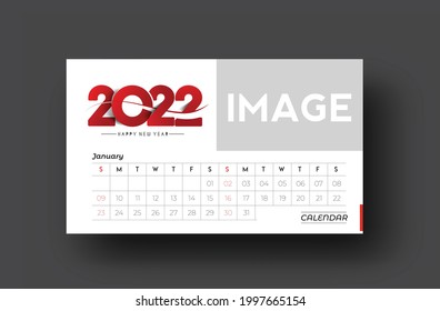 Happy new year 2022 Calendar - New Year Holiday design elements for holiday cards, calendar banner poster for decorations, Vector Illustration Background.