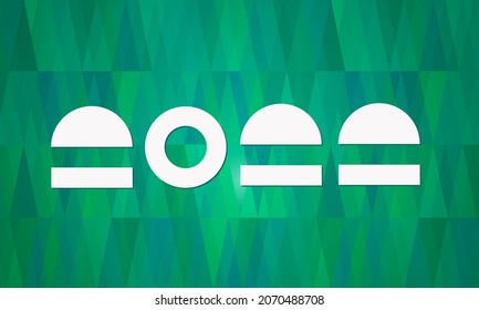 Happy New Year 2022 Card. Vector Christmas background