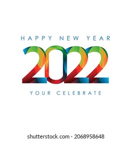 Happy New Year 2022 Celebration Vector Template Design Illustration