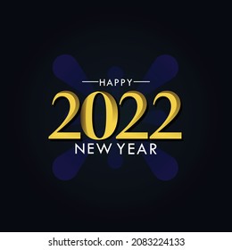 Happy New Year 2022 Celebration Vector Template Design Illustration