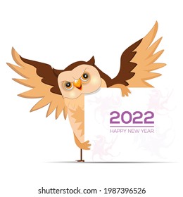 Happy new year 2022 character design template design vector elements