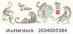 Happy new year 2022, Chinese new year, Year of the tiger, Happy lunar new year 2022, Tiger Illustration 