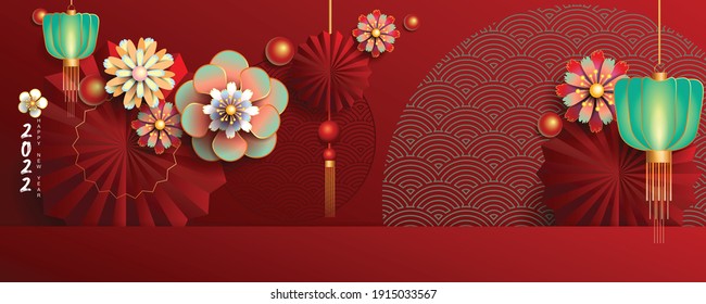 Happy new year 2022, Chinese new year, Year of the tiger, Zodiac sign for greetings card, invitation, posters, brochure, calendar, flyers, banners.