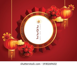 Happy new year 2022, Chinese new year, Year of the tiger, Zodiac sign for greetings card, invitation, posters, brochure, calendar, flyers, banners.