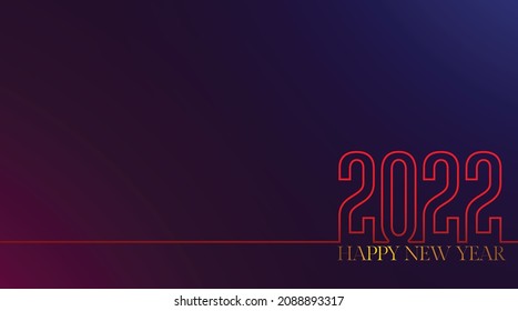 Happy New Year 2022 or Christmas Background creative greeting card design, can be used for flyers, invitation, posters, brochure, banners. Space for text 