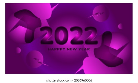 HAPPY NEW YEAR 2022 COLORFUL BACKDGROUND DESIGN VECTOR