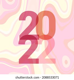 HAPPY NEW YEAR 2022 COLORFUL BACKDGROUND DESIGN VECTOR