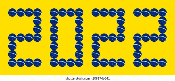 happy new year 2022 concept of ิbrazil country. vector illustration