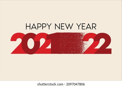 Feliz año nuevo 2022.  Cuenta regresiva 2021. Plantilla de invitación. Vector. Ilustración. Cartel.