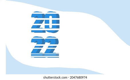 Happy New Year 2022 cover. Template of business design card, banner background. Vector illustration