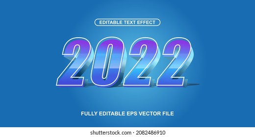Feliz Año Nuevo 2022 Diseño Creativo con 3D, perfecto para Folleto, perfecto para plantillas de diseño, etc