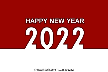 Happy New Year 2022 Design Template. Ready to use illustration.